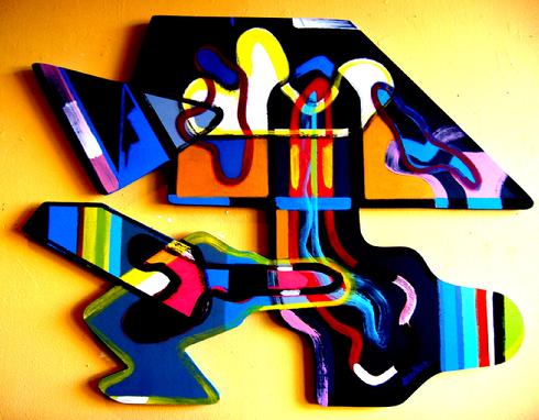 Harvey Wilson, shaped painting, art fabrication